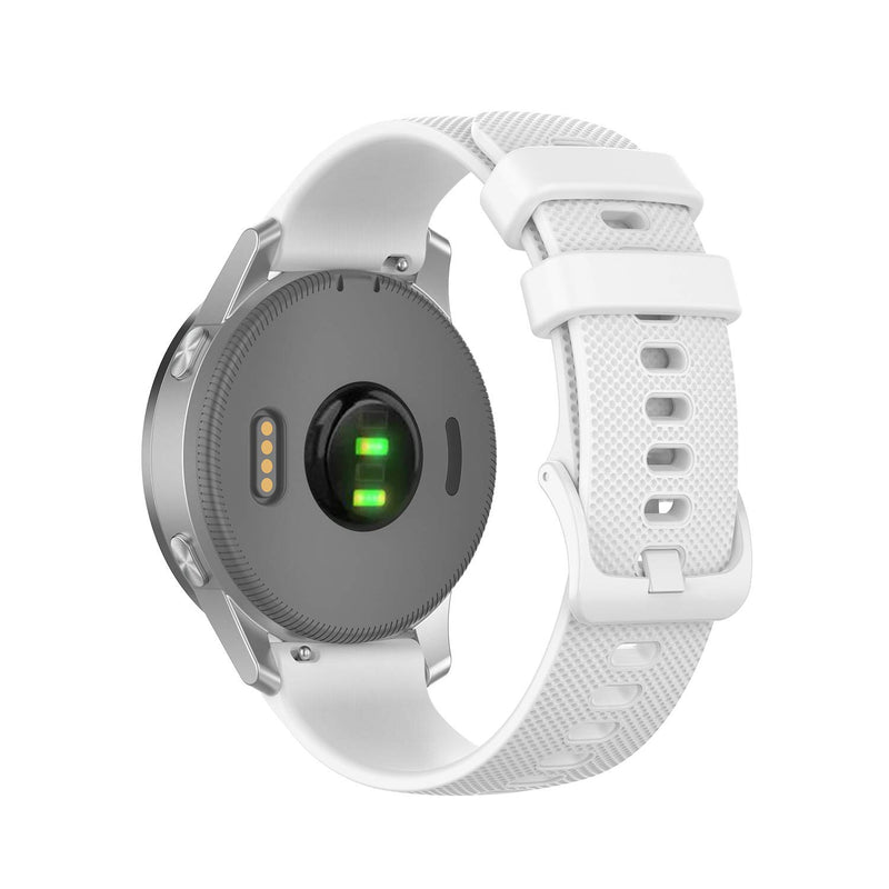 [Australia - AusPower] - Yeejok Fossil 18mm Bands Silicone Compatible for Fossil Women's Gen 6/5E 42mm /Gen 4 Q Venture HR / Gen 3 Venture Smartwatch, Replacement Quick Released Sport Watch Strap White 