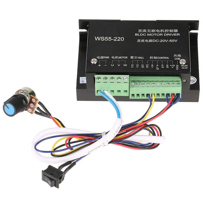 [Australia - AusPower] - WS55-220 Motor Driver Controller DC 48V 500W CNC Brushless Spindle BLDC Motor Driver Controller 