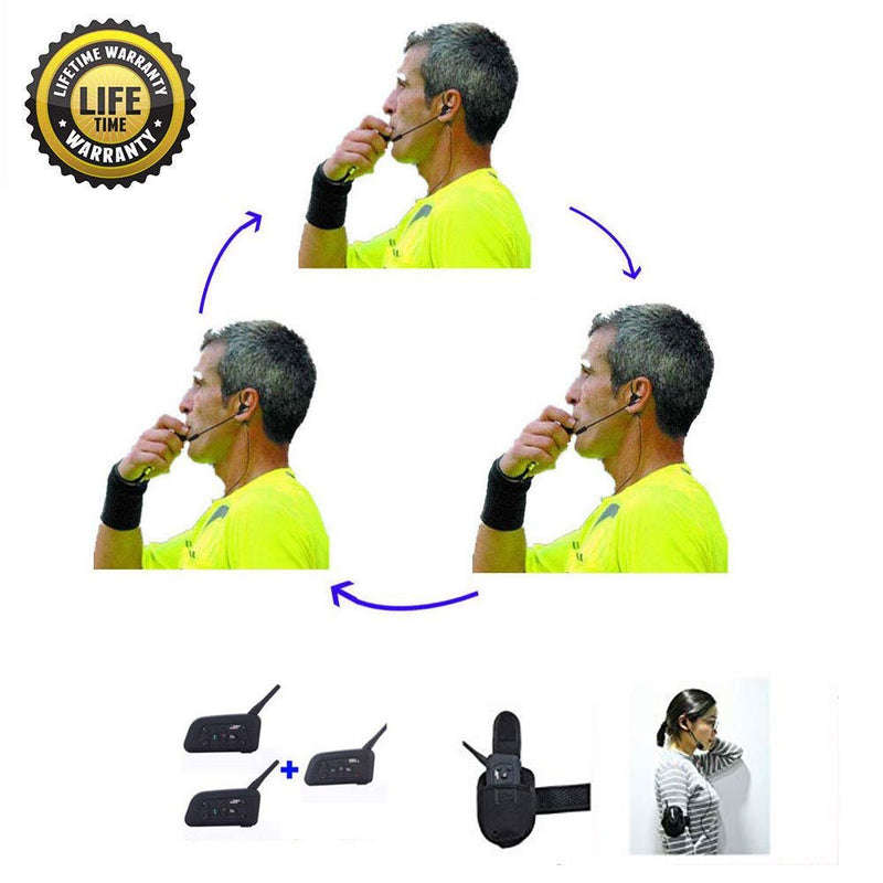 [Australia - AusPower] - Referee Headset Earphone Professional V6 V4 FBIM Full Duplex Two-Way Football Referee Coach Judger Arbitration Earhook Earpiece Soccer Earphone Headset 