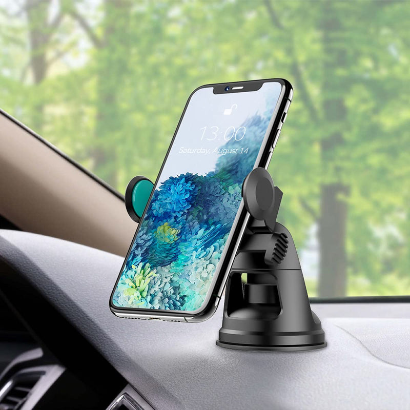 [Australia - AusPower] - Car Phone Mount, 360°Adjustable Car Phone Holder for Dashboard Windshield, Compatible with iPhone 11/11 Pro/Pro Max/12/12 Pro, Samsung Galaxy, Universal Phone Holder with Enhanced Suction Cup (Green) Green 