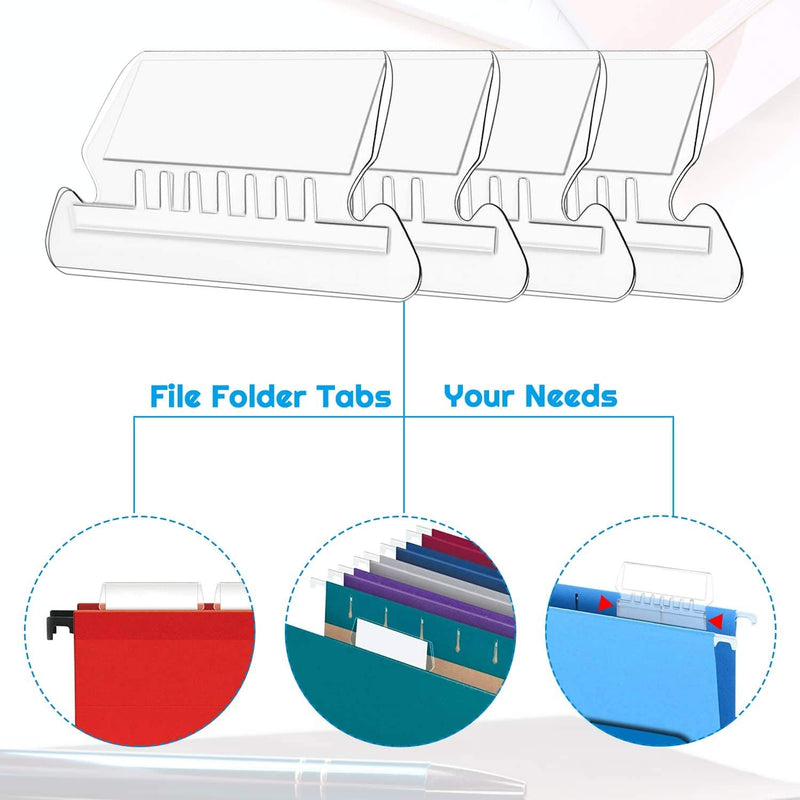 [Australia - AusPower] - File Folder Tabs, Selizo 100 Sets Hanging File Folder Labels 2" Tabs and Inserts for Hanging Files 