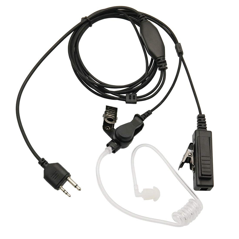 [Australia - AusPower] - Walkie Talkie Transparent Security Headsets Compatible with Midland GXT1000 LXT500VP3 GXT1050VP4 GXT1000XB earpiece (2 Pack) 
