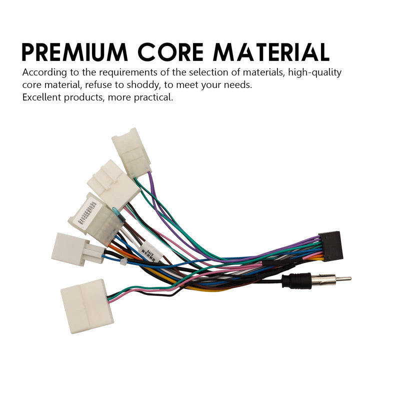 [Australia - AusPower] - ViaBecs Car aftermarket Radio Wiring Harness for Toyota Camry RAV4 Corolla Tundra Highlander Double Din Stereo Wire Harness Power Cable Support Steering Wheel Control 