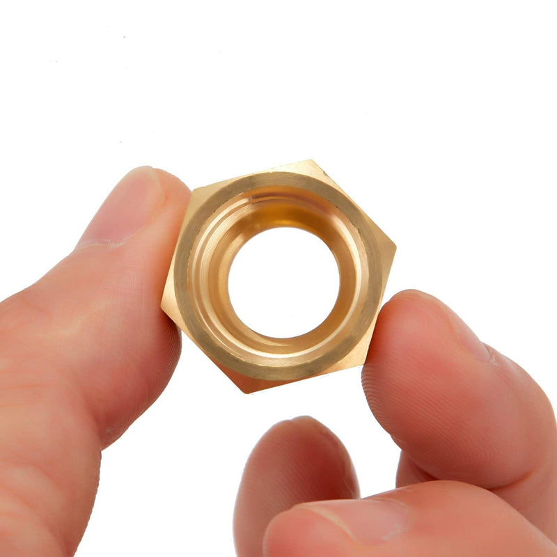 [Australia - AusPower] - Litorange 4 PCS Brass Pipe Fitting Reducer Coupling Adapter，3/8" NPT Female x 1/4 Inch NPT Female Extension Connector, for Fuel/AIR/Water/Oil/Gas WOG 
