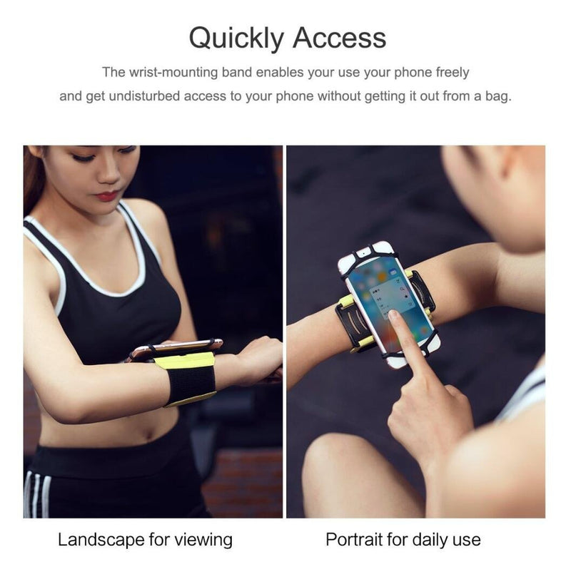 [Australia - AusPower] - Omio Sport Wristband Cover Case Outdoor Runing Workout Fitness Cycling Portable 180 Rotary Wrist-Mounting Band For iPhone XS/X/8/8 Plus/7/7 Plus Galaxy Note 9/8/S8/S8 Plus/S9/S9 Plus Fit 4 to 6.3 inch Black Wristband 