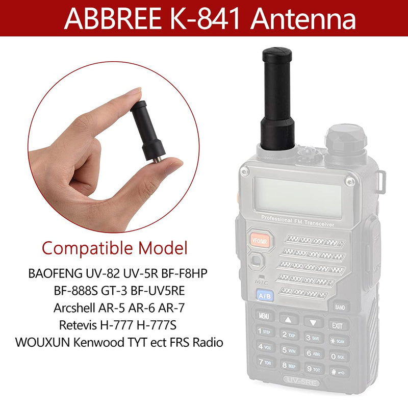 [Australia - AusPower] - 4Pack ABBREE SMA Female Short Antenna Replacement UHF 400-470MHz Two Way Radio Antenna Compatiable with BaoFeng BF-888S UV-5R UV-82 Arcshell Kenwood ect Portable Walkie Talkie AR-Female Antenna 4Pack 