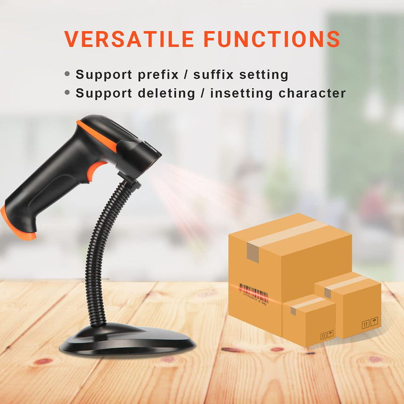 [Australia - AusPower] - Tera Barcode Scanner Wireless 1D Laser Cordless Barcode Reader with Battery Level Indicator, Versatile 2 in 1 2.4Ghz Wireless and USB 2.0 Wired with Stand Model 5100-Z 