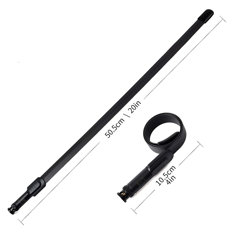 [Australia - AusPower] - HYS 771Q 20inch Dual Band 2Meter 70CM 144/430Mhz Portable Tactical Antenna BNC for ICOM IC-V8 IC-V80 IC-V82 IC-U82 IC-W32 Kenwood 2-Way Radio HT Scanner (Black) 