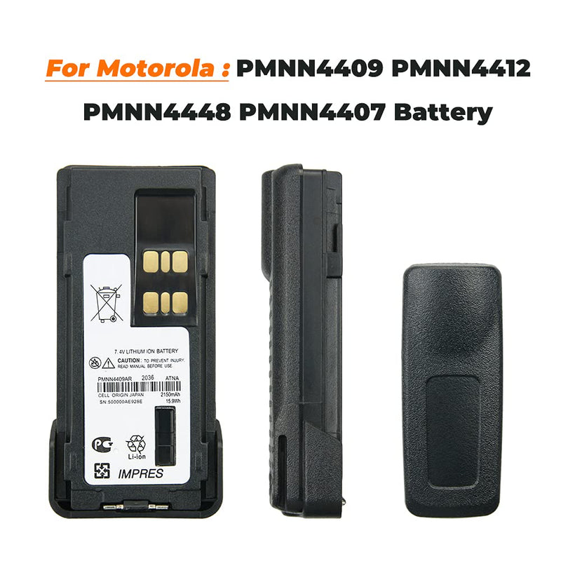 [Australia - AusPower] - PMNN4409AR Battery for Motorola XPR3300 XPR3500 XPR7350 XPR7380 XPR7550 XPR7580 GP328D DP4400 XiR P8608 APX 2000 Replacement Motorola Walkie Talkie Battery(with IMPRES Function) 