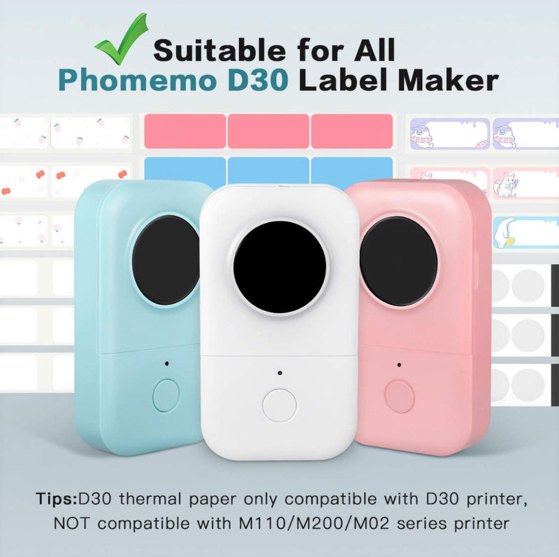 [Australia - AusPower] - Phomemo Carry Bag Bundle with Phomemo D30 Adhesive White Label Paper（12mm X 40mm） 