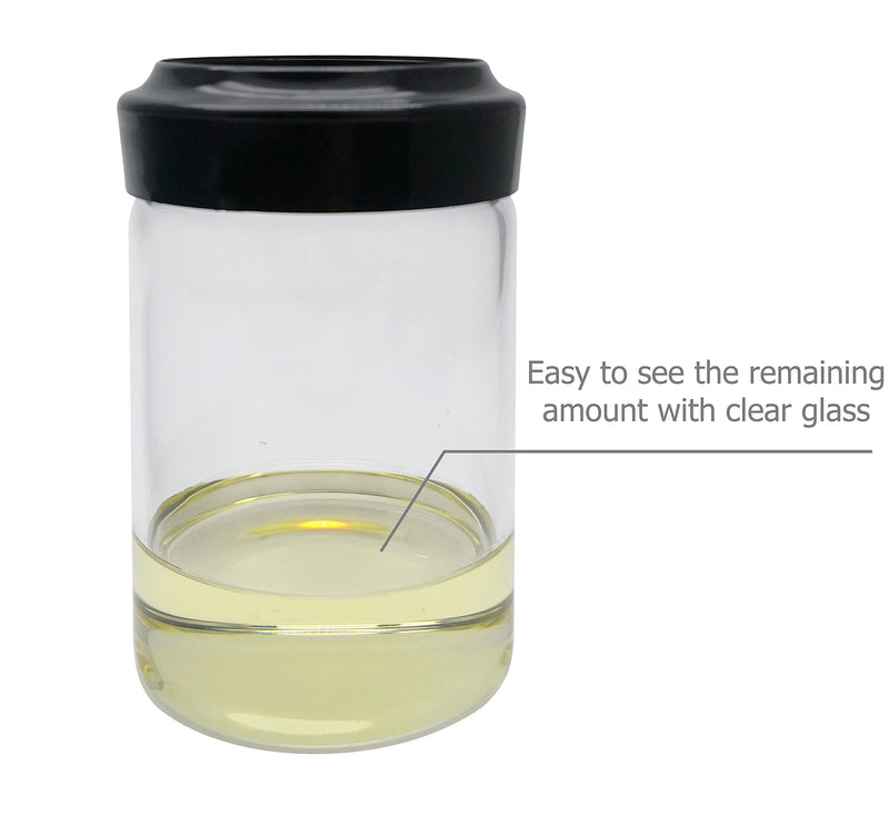 [Australia - AusPower] - Excelity Condiment Pots with Spoon and Lid Clear Glass Containers Jars for Storing and Dispensing Spice Salt Sugar Pepper 