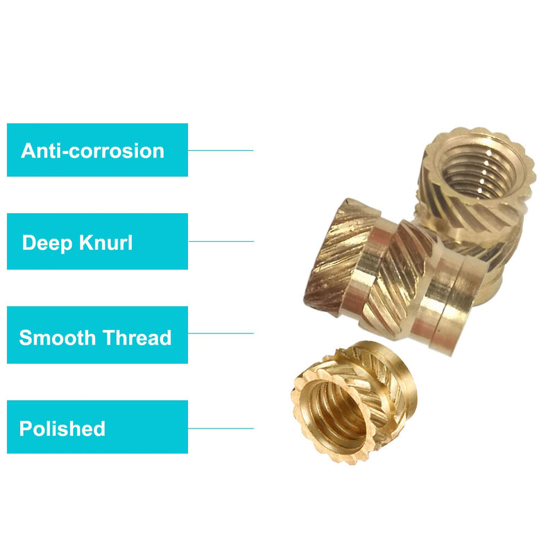 [Australia - AusPower] - ShineNow M2 M2.5 M3 Heat Set Inserts for 3D Printing Threaded Brass Insert Knurled Nuts for Plastic 170pcs M2 M2.5 M3 Kit 170 
