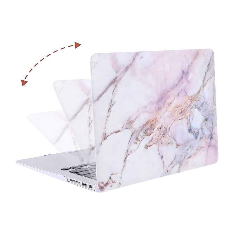 [Australia - AusPower] - MOSISO Compatible with MacBook Air 13 inch Case (Models: A1369 & A1466, Older Version 2010-2017 Release), Plastic Pattern Hard Shell Case & Keyboard Cover & Screen Protector, Colorful Marble 
