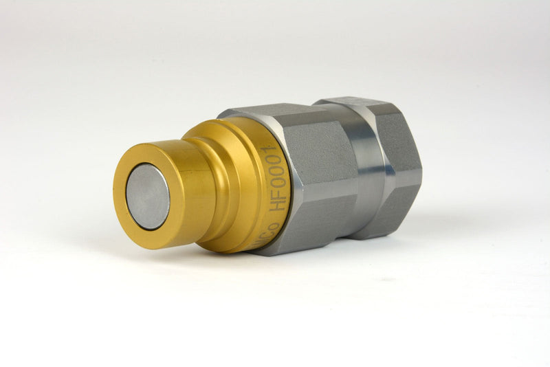 [Australia - AusPower] - TEMCo 1/2" Female NPT Thread 1/2" Body Male Hydraulic Coupler ISO 16028 Flat Face Quick Connect - HF0001 