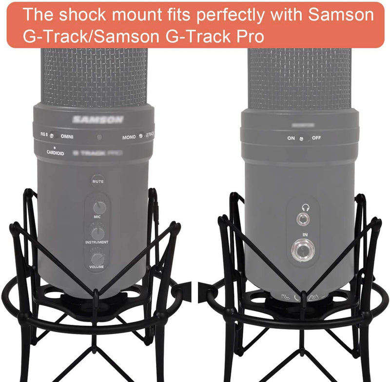 [Australia - AusPower] - Suuntok Microphone Shock Mount Mic Holder-Anti Vibration Spider Shockmount Compatible with Many Condenser Microphones Like AT2020 MXL770 MXL990 Samson G Track Pro - Black 