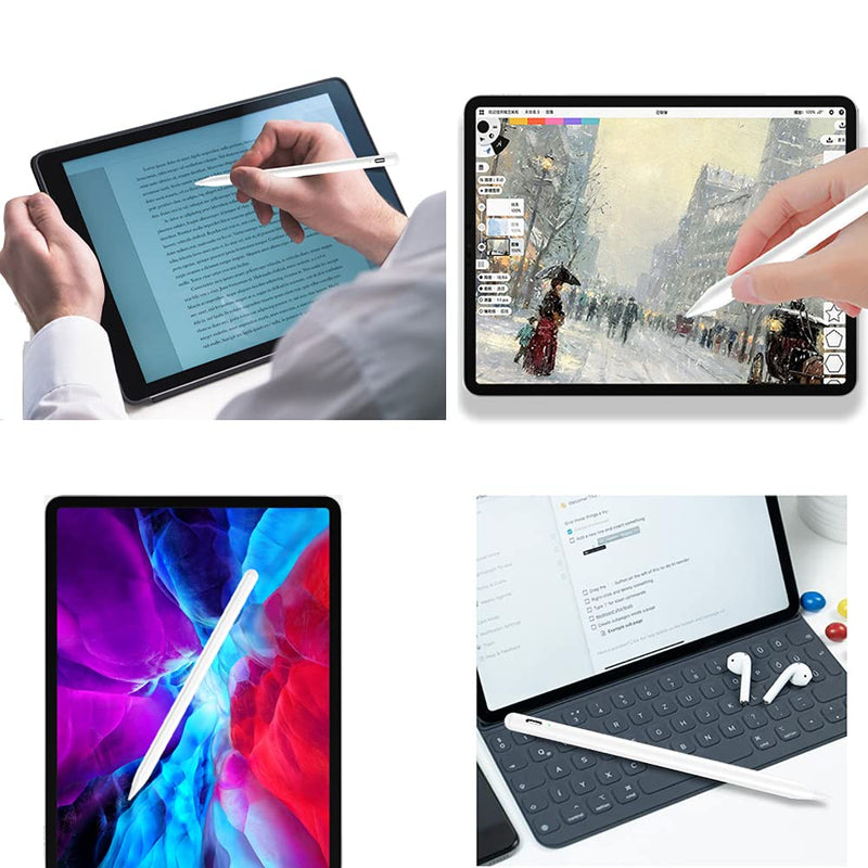 [Australia - AusPower] - NEW Stylus Pen for Apple iPad, Rechargeable Stylus Pencil with Palm Rejection and Magnetic Design, Compatible with Apple iPad Pro 11 & 12.9"(2018-2021), iPad 8th/7th/iPad 6th/Mini 5th Gen/iPad Air 3rd 