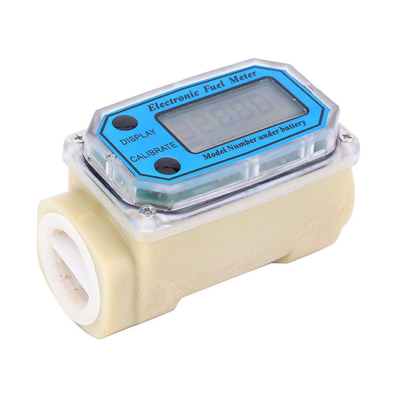 [Australia - AusPower] - Diesel Fuel Meter, Digital Fuel Meter Water Flow Meter Mini Digital Turbine Flowmeter Diesel Fuel Flow Meter 15-120L/min 1" NPT 