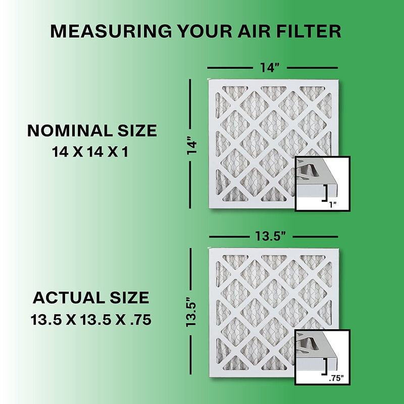 [Australia - AusPower] - Filterbuy 14x14x1 Air Filter MERV 8, Pleated HVAC AC Furnace Filters (4-Pack, Silver) 