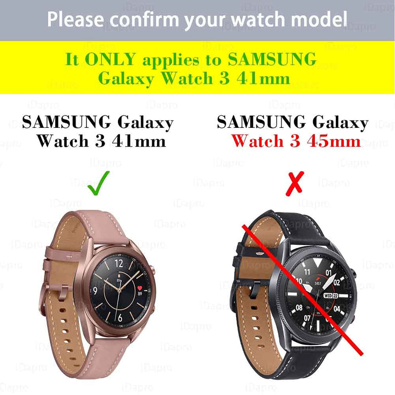 [Australia - AusPower] - Screen Protector for SAMSUNG Galaxy Watch 3 41mm Smartwatch [4 Pack], iDaPro Tempered Glass Anti-Scratch Bubble-Free Easy Installation 