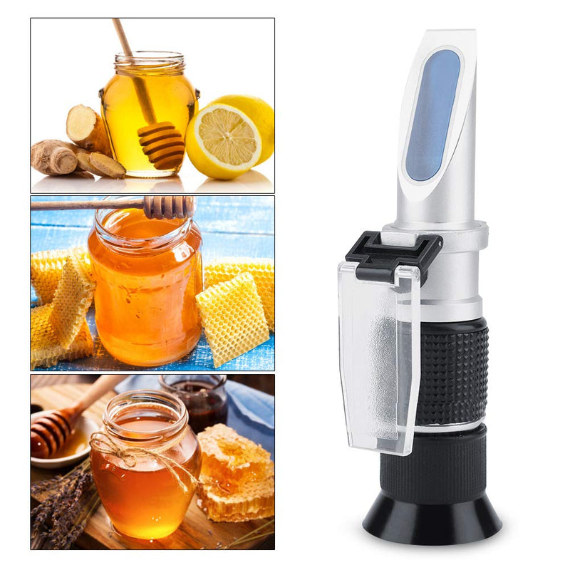 [Australia - AusPower] - Portable Refractometer 3 in 1 Hand Held Brix Refractometer 58-90% Brix Specific Food Honey Sugar Content Baume Degree Meter Tester 