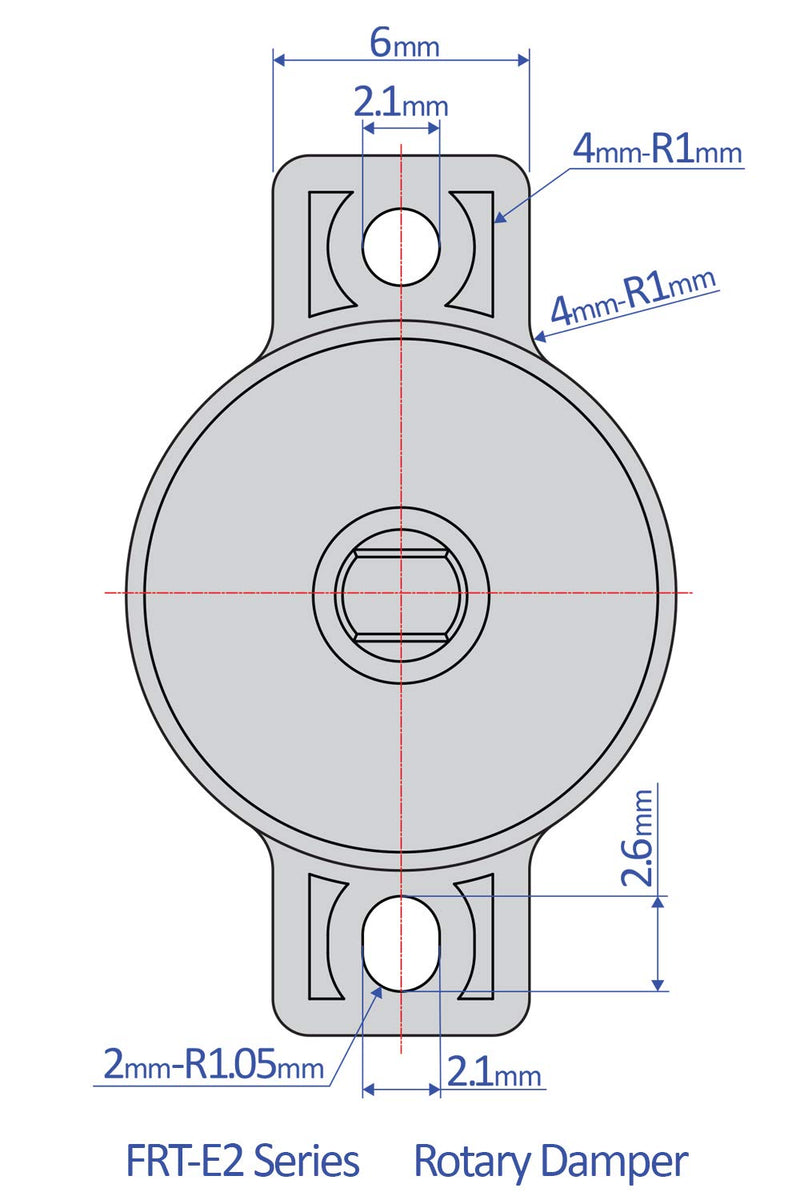 [Australia - AusPower] - Bansbach Easylift FRT-E2-400 Rotary Dampers/Standard, 19 mm x 6 mm x 6 mm 