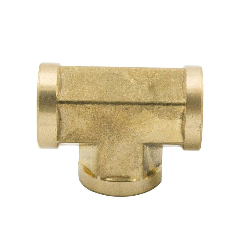 [Australia - AusPower] - Legines Brass Pipe Fitting, Forged Tee, 3/8" NPT Female x 3/8" NPT Female x 3/8" NPT Female (2 pcs) 3/8 Inch 
