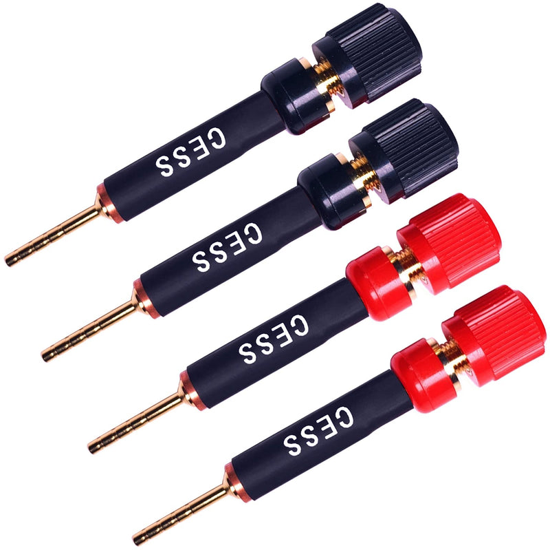 [Australia - AusPower] - CESS-129 Pin Banana Plug to Female Banana Jack and Binding Post Wire Connect Terminal for Speaker/Amplifier, 4 Pack 