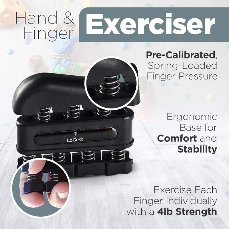 [Australia - AusPower] - Finger Strengthener - Finger Exerciser for Forearm and Hand Strengthener - Hand Grip Workout Equipment for Musician, Rock Climbing and Therapy 