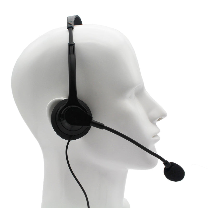 [Australia - AusPower] - Over-Head Earpiece/Headset with Boom Mic &VOX for Midland/Alan GMRS/FRS GXT250 GXT1000VP4 LXT500VP3 LXT380 LXT118 2 Two Way Radios 2-pin Jack 