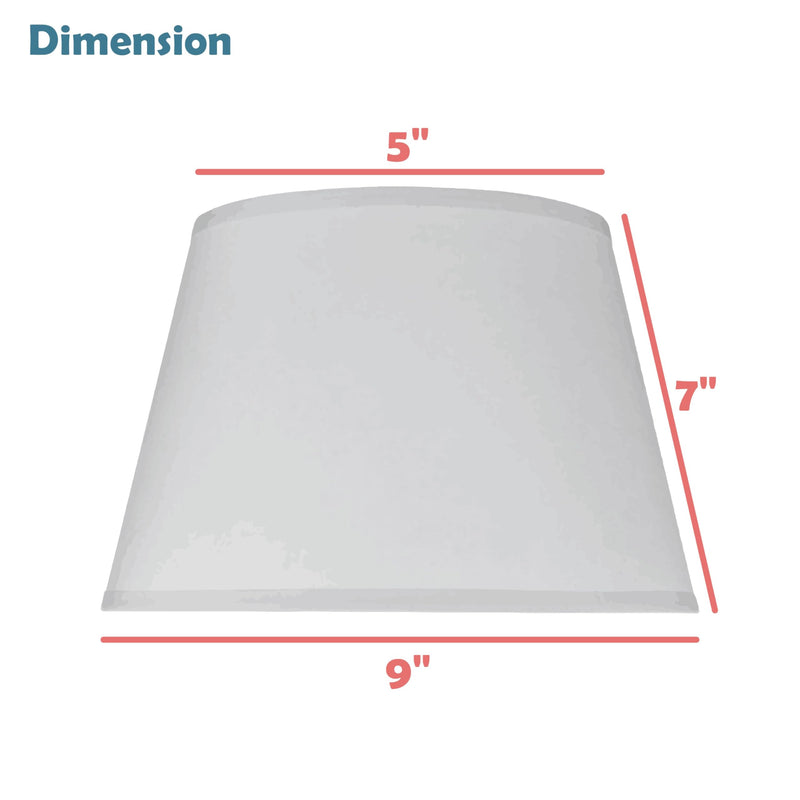 [Australia - AusPower] - Aspen Creative 56502, Hardback Empire Transitional UNO Lamp Shade, Mushroom Pleated Blue Faux Silk Fabric, 5" Top x 9" Bottom x 7" Slant Height, Slip 33mm 
