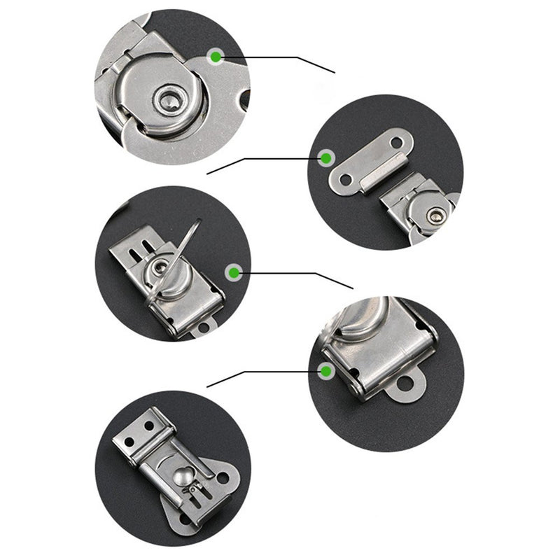 [Australia - AusPower] - YES Time 2 Pcs 304 Stainless Steel Wooden Box Chest Rotary Draw Latch Toggle Hasp Latch Lock Buckle 