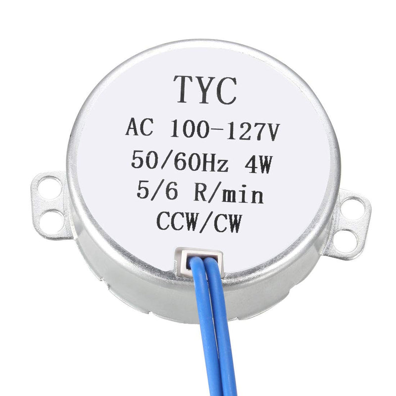 [Australia - AusPower] - uxcell Electric Synchronous Synchron Motor Turntable Motor 100-127 VAC 50-60Hz CCW/CW 4W 5-6RPM 5-6RPM CCW/CW 