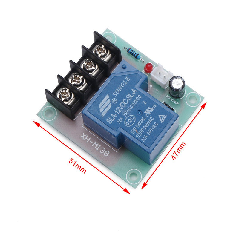 [Australia - AusPower] - 30A Power Switch Board, DROK DC 12V Portable Electric Current Amp Transfer Board Relay Switch Control Module for Refit Water Cooler Heater Control 