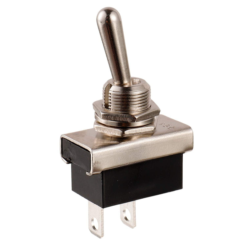 [Australia - AusPower] - BOJACK Toggle Switch SPST ON-Off 2 Terminal pin 12 VDC 10 A with Waterproof Cap for Auto Car 101(Pack of 2 Pcs)… 