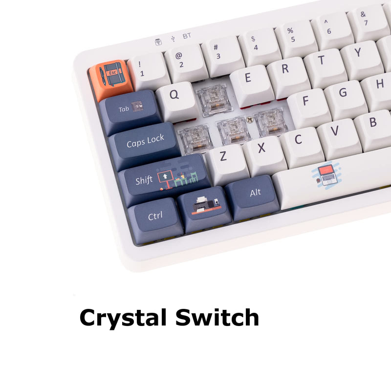 [Australia - AusPower] - GK GAMAKAY Linear Mechanical Keyboard Switch, 35Pcs/Pack Crystal Switch 3 Pin Switches for LK67 CK61 CK68 DIY Mechanical Gaming Keyboards (Crystal Switch) 