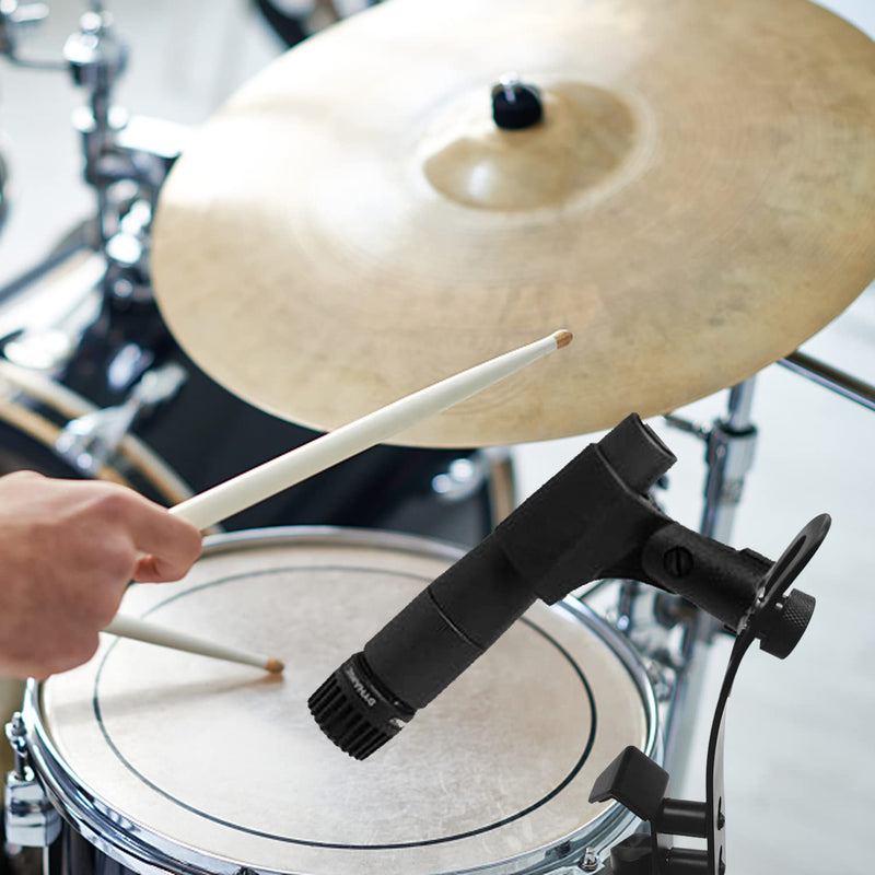 [Australia - AusPower] - Boseen Drum Microphone Shockproof Clip Rim Mount Holder Metal Universal Tom Mic Set Clamp Adjustable(Pack of 3) 