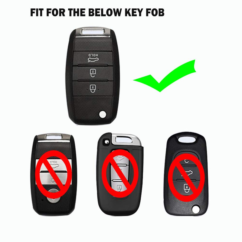 [Australia - AusPower] - Car Key Fob Cover,Fit for Kia Folding Key Fob Optima Alloy Keychain Blue 