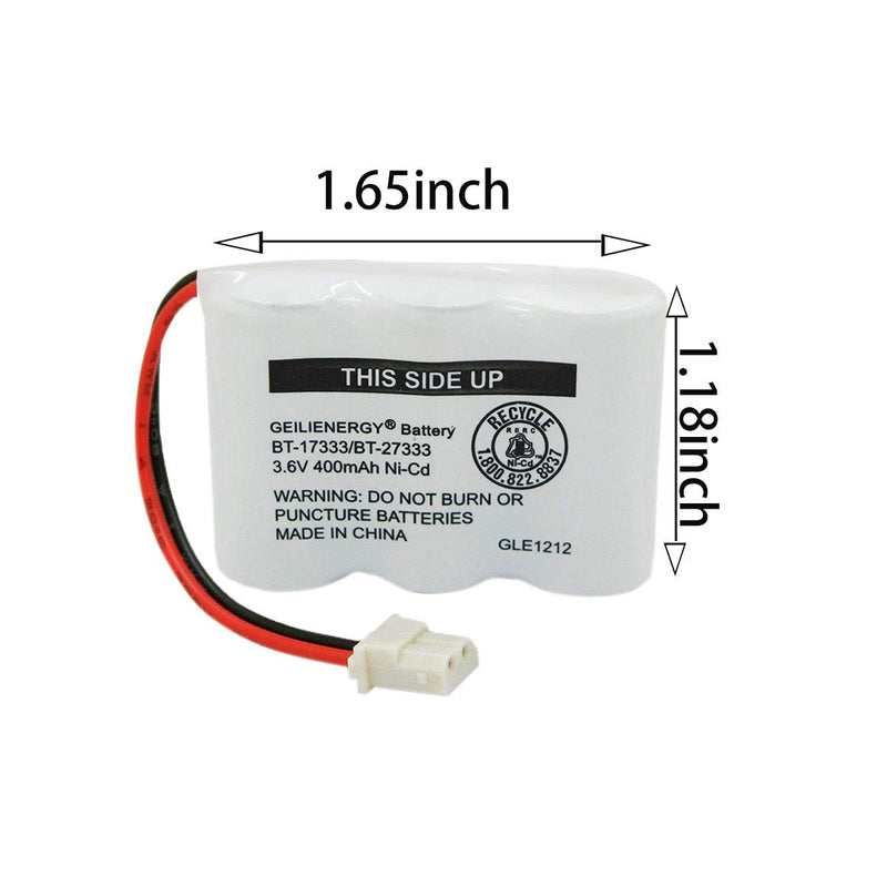 [Australia - AusPower] - Geilienergy BT-17333 BT-27333 Handset Telephone Rechargeable Battery 2/3AA 3.6V NI-CD Cordless Phone Battery Compatible with Vtech BT17333 BT27333 BT-17233 BT17233 BT-163345 CS5121 (Pack of 1) 1PCS BT17333 Battery 