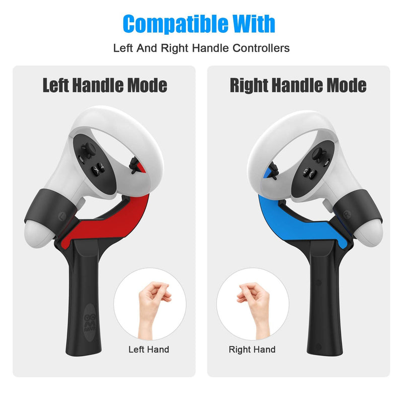 [Australia - AusPower] - AMVR Table Tennis Paddle Grip Handle for Meta/Oculus Quest 2 Touch Controllers Playing Eleven Table Tennis VR Game 
