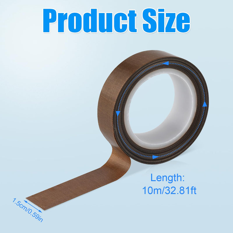 [Australia - AusPower] - lasuroa 0.59" x 32.81ft 2 Rolls Low Friction Tape, Drawer Slide Tape Abrasion Resistance Glide Anti Squeak Tape Surface Protection PTFE Tapes for Wood, Cabinet, Curtain, Furniture (Brown) 