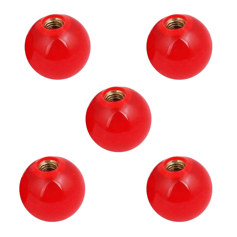 [Australia - AusPower] - Ball Knob Inner 10mm Dia Thread Hole 40mm Diameter Red Plastic Ball Bakelite Thread Knob?5Pcs 10X40mm? 