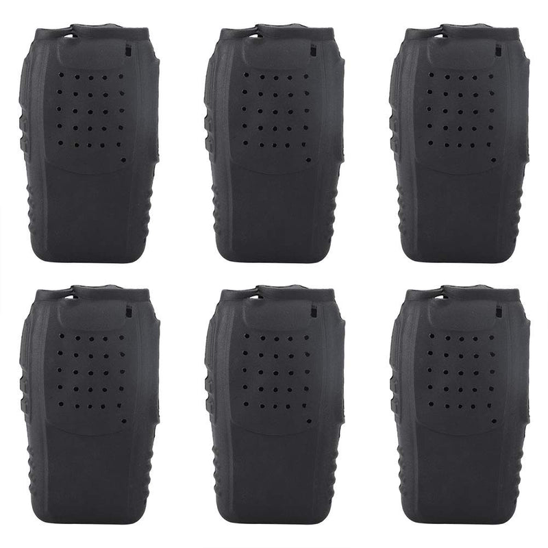 [Australia - AusPower] - Walkie Talkie Protection Cover Silicone Two-Way Radio Rubber Shell for BF-888S/Black 