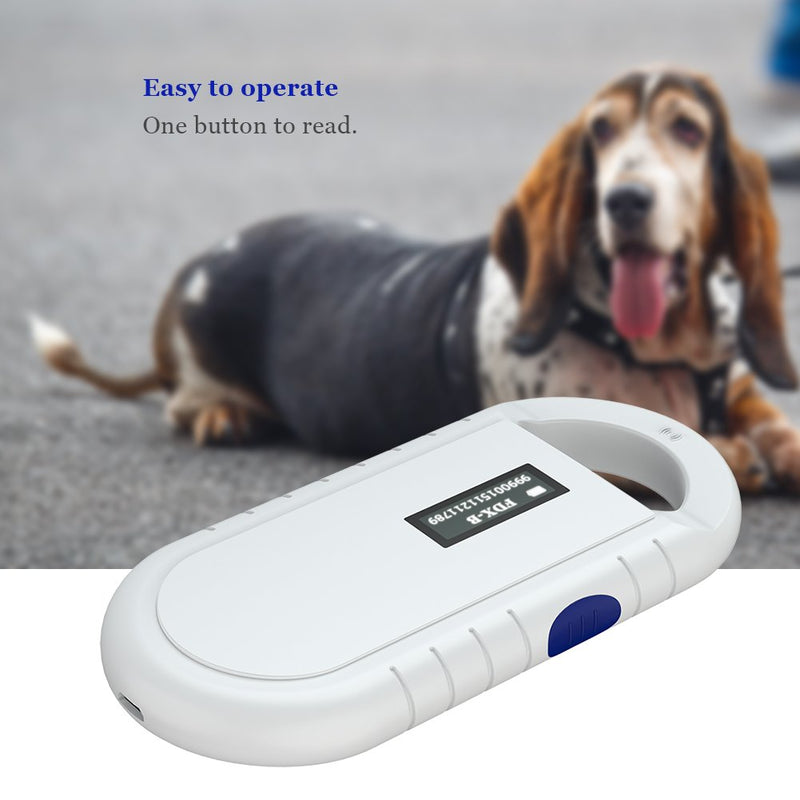 [Australia - AusPower] - Pet Microchip Scanner, Handheld Animal Chip Reader Portable RFID Reader Supports for ISO 11784/11785, FDX-B and ID64 RFID 