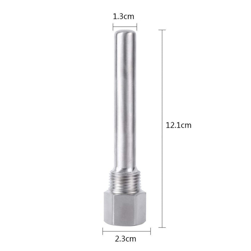 [Australia - AusPower] - Thermowell Stainless Steel 1/2"NPT Threads for Temperature Sensors Temperature Instruments Thermometer 