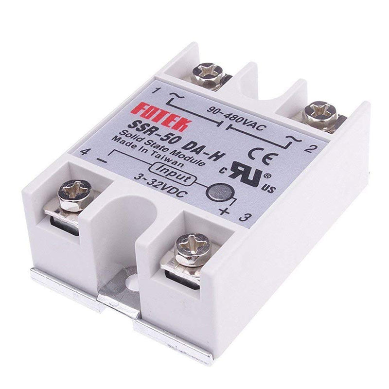 [Australia - AusPower] - Artshu Single Phase Solid State Relay SSR-50DA-H 50A SSR 50DA H DC to AC Relay Solid State Resistance Regulator 1PCS SSR-50DA-H 