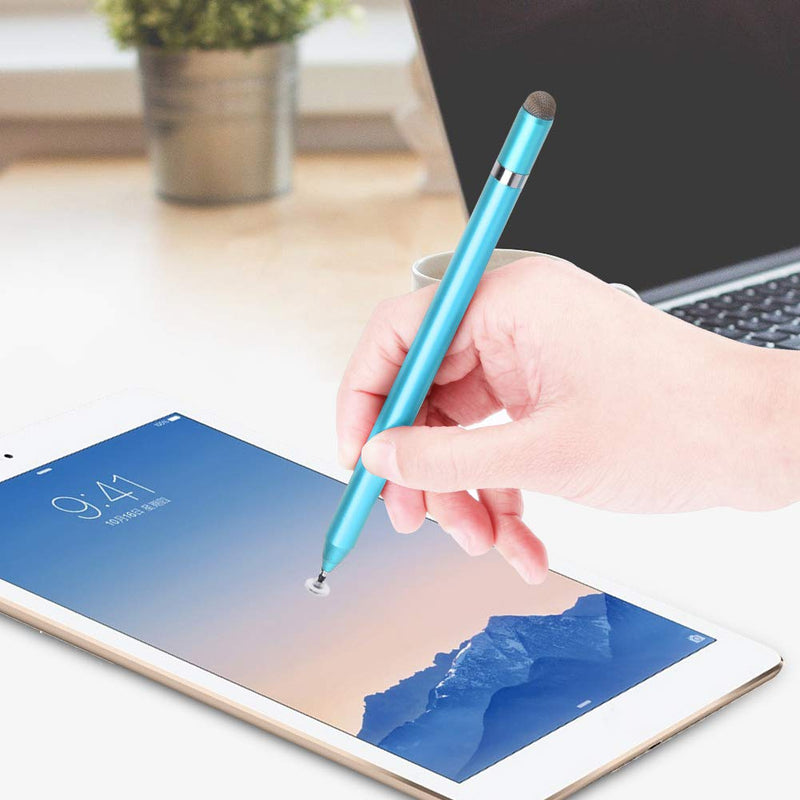 [Australia - AusPower] - Cuifati Capacitive Stylus Pen with Ballpoint Pen Writing,Penyeah 4-in-1 Touch Screen Stylus Writing Pen &Disc Tip & Mesh Fiber Tip & Rubber Tip,Stylus Pen for Touch Screen Devices(Blue) Blue 