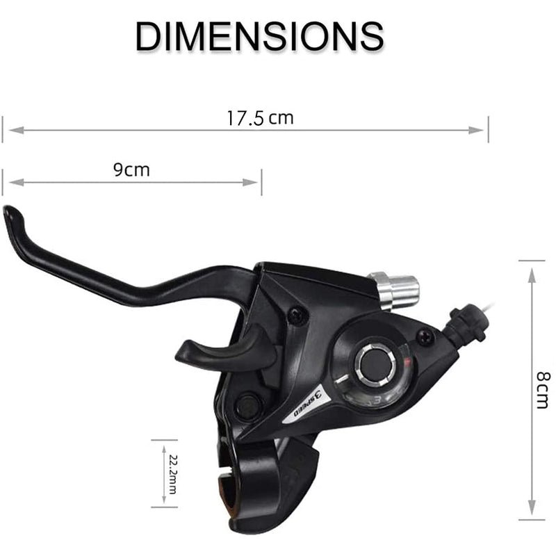 [Australia - AusPower] - 2Pcs Professional EF51-7 3x7/8 21/24Speed MTB Bicycle Bike Left Right Brake Lever Shifter Set 