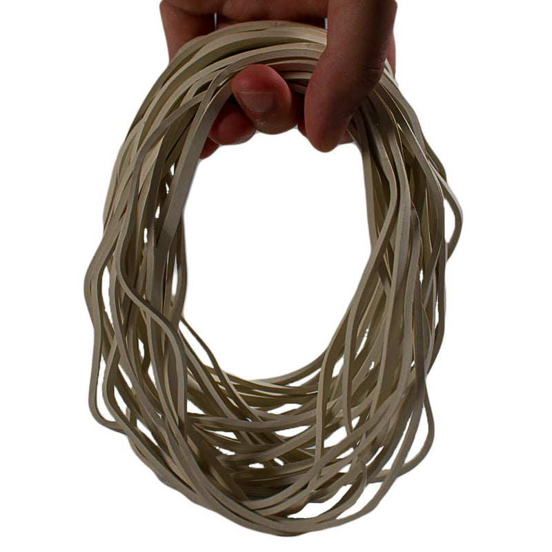 [Australia - AusPower] - Extra Large 8 Inch Big Postal Rubber Band - White Color Heavy Duty Elastic Biodegradable Natural Rubber Bands Pack of 30 Pcs 