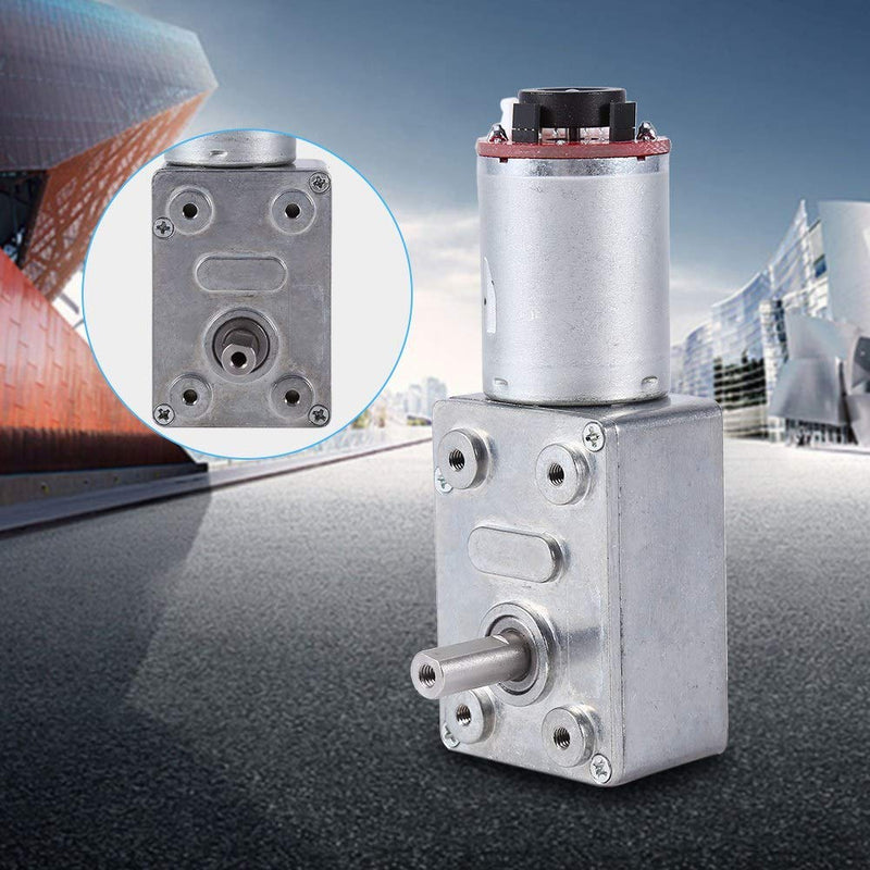 [Australia - AusPower] - Gear Reduction Motor, DC 12V High Torque Worm Geared Motor Reduction Motor with Encoder Self Locking Motor Worm Gear Box(100RPM) 100RPM 