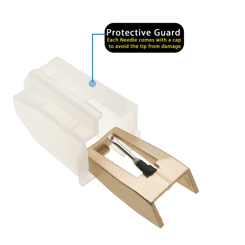 [Australia - AusPower] - Record Player Needle - ZenTect Upgraded Golden Needles with Dimond Stylus Replacement for LP Vinyl Record Player Phonograph (Pack of 4) 